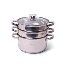 Stainless steel steamer Kamille - 220 mm x 4.3 l x 2 racks