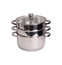 Stainless steel steamer Kamille - 240 mm x 5.5 l x 2 racks