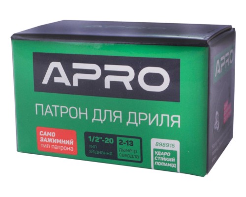 Патрон для дрилі самозажімние Apro - 1/2 x 20 x 2-13 мм