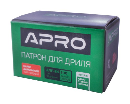 Патрон для дрилі самозажімние Apro - 3/8 x 24 x 1-10 мм