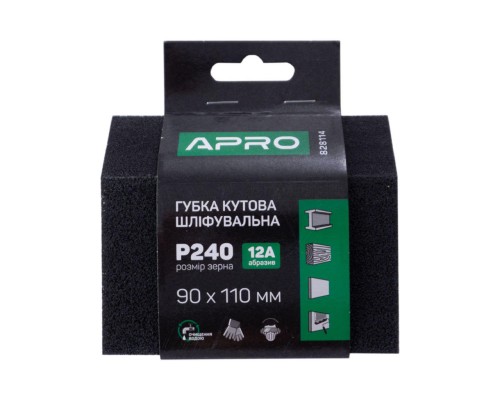 Губка шлифовальная Apro - 110 x 90 x 25 мм x P240 трапеция