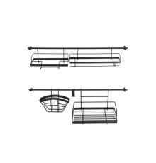 Набір полиць кухонних з рейлінги Kamille - 2 x 780 мм 16 од. (8862)