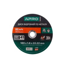 Диск отрезной по металлу Apro - 180 х 1,6 х 22,22 мм PRO