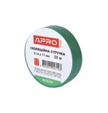 Лента изоляционная Apro - 17 x 0,14мм x 20м зеленая 5 шт.