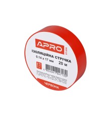 Стрічка ізоляційна Apro - 17 x 0,14мм x 20м червона (ET-20R)