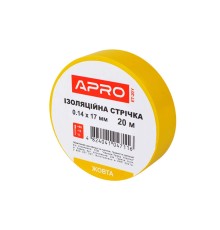 Стрічка ізоляційна Apro - 17 x 0,14мм x 20м жовта (ET-20Y)