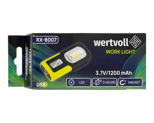 Ліхтар магнітний Vertvoll - 1LED (1COB) x 3Вт Li-ion